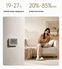 2Pcs XIAOMI 3 Mijia Smart Temperature Humidity Sensor Mini 0°C-60°C Range Bluetooth 5.0 High Precision Compact Hygrometer with LCD Display and Wall Sticker