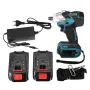 BLMIATKO 388VF 2 In 1 Brushless Impact Wrench 4 Speed Cordless Electric Screwdriver W/ Battery & Plastic Tool box