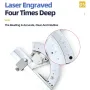 Universal Angle Ruler 0-320 Degrees High Precision No Parallax Carbon Steel Chrome Plated Laser Scale Angle Finder Protractor for Woodworking