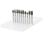 Yeni 10 adet 1/8\ Shank Tungsten Karbür Freze Kesici Döner Alet Burr Çift Elmas Kesme Döner Dremel Aletleri Elektrikli Taşlama