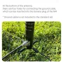100W 20M-6M Band Shortwave Portable Antenna GP Antenna Vertical Tie Rod Antenna for HAM Radio