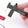 Penanda Selari Isometrik Pembaris Ukiran Mini Persegi T Boleh Laras Aloi Aluminium SKH-51 Jarum Keluli untuk Penandaan Model Ketepatan Merah/Hitam