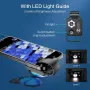 Microscópio portátil para smartphone com zoom de 200X, tamanho de bolso, recarregável via USB, com lente CPL, imagem de alta definição para experimentos de laboratório, inspeção de joias e análise de pele