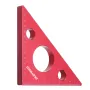 ENJOYWOOD Righello per falegnameria, squadra, angolo retto, triangolo, righello per altezza, scala metrica e imperiale, strumento di misurazione in lega di alluminio