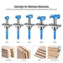 5PCS Hex Shank Hinge Boring Forstner Drill Bit Set Countersink Bit 15-35mm Cutting Diameter Hole Opener Hinge Hole Cutter for Woodworking / Plastic / Plywood