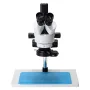Mustool 7X-45X Binocular Stereo Microscope 4K Camera HDM LED Light for Phone Repair Soldering 24MP CMOS Sensor 100mm Working Distance