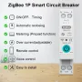 TUYA ZigBe Intelligent Circuit Breaker Remote Control Voice Control Switch Home Wireless Mobilephone APP Connect Circuit Breaker Compatible with Google Assistant ans Amazon Alexa