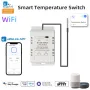 Akıllı Termostat Model LY-607-N WiFi Bluetooth Uzaktan Kumanda 20A 3800W Sıcaklık Nem Anahtarı ABS Yapı