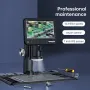 Digital Microscope 1600X 12MP Camera Sensor Coin Microscope 7\ Touch LCD Microscope with Wired Remote 28 LED Fill Lights For PC