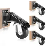 4PCS 600 LBS Heavy Duty Workbench Casters Kit Retractable Caster Wheels for Workbenches Machinery and Tables