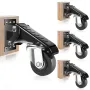 4PCS 600 LBS Heavy Duty Workbench Casters Kit Retractable Caster Wheels for Workbenches Machinery and Tables