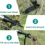 Manual Vertical Weeding Digging Grass Shovel Standing Weeding Puller Metal Weed Puller Head Garden Lawn Root Remover Weeder