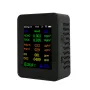 12-in-1 Air Quality Monitor Compact Portable Carbon Dioxide Detector with Real-Time Data CO2 HCHO TVOC PM2.5 PM10 CO Temperature Humidity Meter USB Charging WiFi Enabled for Home and Office Use