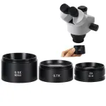 HAYEAR WD165 0.5X 0.7X 2.0X Auxiliary Objects Lens Microscope Camera Lens For Trinocular Binocular Stereo Zoom Microscope Barlow Glass Lens