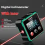 CZDang Digital Display Inclinometer Four-sided magnet Angle Finder Bevel Gauge Protractor with 1.8\FSTN Screen Rechargeable Battery Four-Sided Magnets Type-C Charging