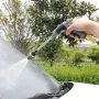 Premium Expandable Magic Car Wash Hose with Long Rod Spray Gun High Pressure Telescopic Design with 3/4 Inch Diameter and US Standard Connector Ideal For Car Cleaning Watering Plants Pet Washing