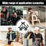 12 Pockets Tool Bag Belt 1 Hammer Holder Ergonomic Design High Durability Polyester Nylon for Electricians Carpenters Mechanics Gardeners