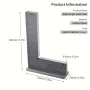 ETOPOO 100x70mm Machinist Engineer Square 90 Degree Right Angle Ruler with Seat Woodworking Scribing Ruler for Precision Layout and Measurement Work