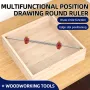 ENJOYWOOD 3 In 1 Modular Bar Gauge Bar Clamping Positioning Compass Tool Woodworking Scribe Circle Drawing Ruler for for Inside Corner / Outside Measurements