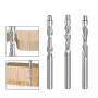 1/3 peças 6 mm 6,35 mm haste de carboneto sólido rolamento guiado duas ranhuras niveladas fresas de roteador para marcenaria Z06AT3A