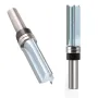 1/2 Inch 12mm Shank 3 Flutes Straight Cut Router Bit with Bearing Straight Grooving Bit Pattern Flush Trim Bit Woodworking Milling Cutter Tool