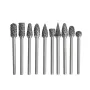 10PCS Tungsten Steel Grinding Head Tungsten Carbide Burrs Sets Mini Drill Diamond Burs Material Tungstenio Dremel Accessories