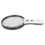Handheld 135mm Large Lens Magnifying Glass with 10x 20x 45x Magnification LED and UV Light for Reading and Antique Appraisal