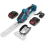Cordless 2-in-1 Hedge Trimmer and Grass Shear 18V Rechargeable for Weeding and Pruning Compatible with Batteries Precision Cutting Garden Tool with Charger and Batteries