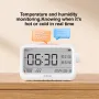 Atuman MT2 3in1 Multifunctional Hygrometer Alarm Clock Timer -9.9°C~60°C LCD Display Temperature Humidity Monitor Accurate Environmental Monitoring