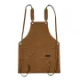 Extra large Style Apron Thick Canvas Suitable for Woodworkers Electricians Gardeners Black/Camel Sturdy Protective Workwear