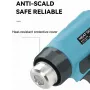Pistolet thermique électrique sans fil 360 W 400 °C pour Mak 18 V-24 V, batterie Li-ion, pistolet thermique portable avec 4 buses, outil de chauffage haute puissance