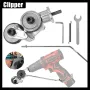 Universal Electric Drill Plate Cutter Set Robust Metal Shear Attachment for Iron Steel Copper Aluminum Sheets up to 1.5mm Essential DIY Tool for Sheet Metal Cutting Tasks