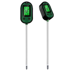 Garden 5 in 1 Soil Moisture Sensor pH Meter Metal Probe Soil Moisture Detector Acidity Temperature Tester for Plants Flowers