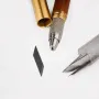 Woodcut Knife Wood Carving Tool Woodworking Brass Scribe Pen Art Drawing Craft Cutter Hand Tools Cutting Paper Pen With 10 blades