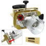 Dispositivo di mortasatura per macchina di rifilatura da 65 mm, staffa di scanalatura 2 in 1, elementi di fissaggio invisibili, localizzatore di punzoni, guida lineare, utensile per lavorazione del legno