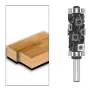 1/2\ Shank Tungsten Carbide Inserts Flush Trim Router Bit 1-1/4\ 1-1/8\ Cutting Diameter 2-9/16\ Cutting Length Template Router Bit Top & Bottom Bearings Trimmer for Woodworking Trimming