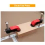 ENJOYWOOD 2 Pack 19mm 20mm Bench Dog Hold Down Quick Clamps Stainless Steel MFT Table T-Track Guide Rail System Clamps For MFT Table / T-Track / For Makita / Festool Guide Rail
