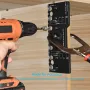 Adjustable Aluminum Alloy Cabinet Hardware Jig Shelf Pin Jig with 2 PCS 5mm Drill Bits Woodworking Pocket Hole Punch Locator Drill Guide