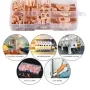 60pcs Wire Lug Copper Ring SC6-25 Copper Connectors Bare Cable Electric Crimp Terminal Connector Kit