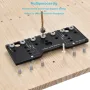 Adjustable Aluminum Alloy Cabinet Hardware Jig Shelf Pin Jig with 2 PCS 5mm Drill Bits Woodworking Pocket Hole Punch Locator Drill Guide