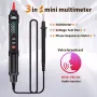 MUSTOOL MT007/MT007 Pro/MT007 Pro-EN True RMS Digital Multimeter + Voltan Ujian Pen +Fasa Jujukan Meter 3 Dalam 1 Warna Siaran Suara Skrin