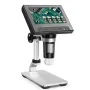 DM4 1000X Digital Microscope 4.3\ HD LCD with 32GB Card Metal Bracket Magnifying Loupe Camera Lens 2MP Adjustable LED Microscope