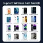 Joyroom Air Vent Mount Car Phone Holder Wireless Charger For iP 15 14 13 Pro Max Fast Charging Car Charger Holder With Blue Light