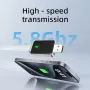 BABAOLONG 2 in 1 Wireless Carplay & Android Auto Adapter, Convert Wired to Wireless Adapter for Apple Carplay with Fast Stable 5.8Ghz WiFi Bluetooth Connection