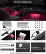 Car Atmosphere Lights Interior APP Control 12V 48 LEDs 1 To 4 Modified LED Colorful Atmosphere Lights Car Foot Interior Lights With Remote Control
