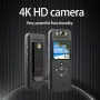 4K Ultra HD Mini Action Camera Portable Motorcycle Ride Recorder with 180° Rotating Lens Night Vision