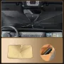 Coated Car Sunshade Umbrella Thickened V-Shaped Opening Front Windshield Curved Handle Car Anti UV Umbrella 360° Center Pole Rotation