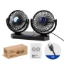 5V USB Double-headed/Single-headed Car Fan 360° Rotation 3 Speeds Low Noise Double Independent Switch