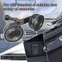 Car Fan 360° 3-speed Car Seat Back Cooling Fan USB Charge Dual Head Fan Adjustable Rotation Neck Cooler for Car Home Accessories