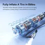BASEUS BS-CG034 Corded and Cordless 2-in-1 Tire Inflator 75W LCD Display Car Tire Inflator Pump 2000mAh Power Bank
